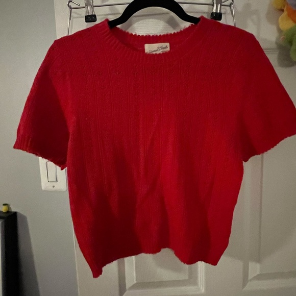 Universal Thread Tops - Universal Thread Red Short-Sleeve Knit Tee